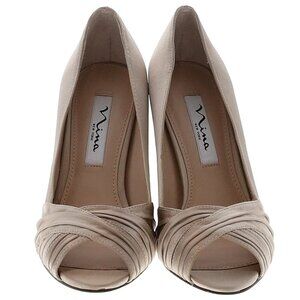 Nina Satin Pleated Heels